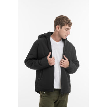 TONY BACKER Men's Winter Waterproof Windproof Softshell Jacket Detachable Hood