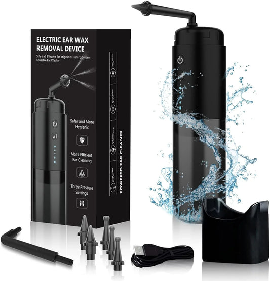 DANLIKT Electric Earwax Remover: IPX6 Waterproof, 3 Modes, Dual Nozzles - Gomix Brands Outlet