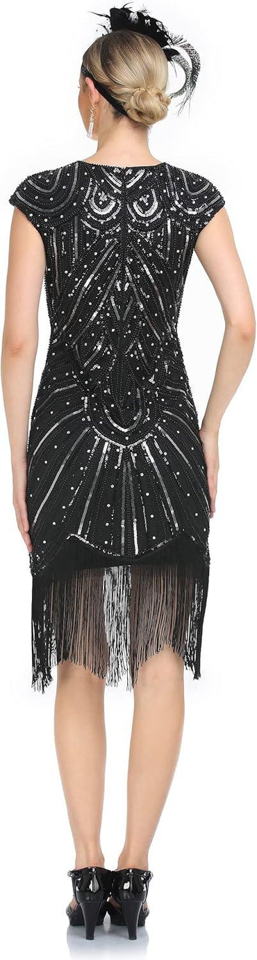 PrettyGuide Women's Vintage 1920s Flapper Crystal Beaded Dress - Gomix Brands Outlet