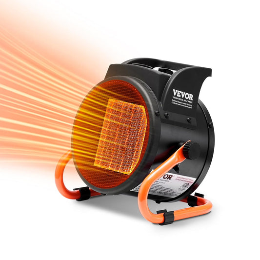 VEVOR 2000W PTC Greenhouse Heater Portable Electric Grow Tent Heater with 3 Speeds and Overheat Protection