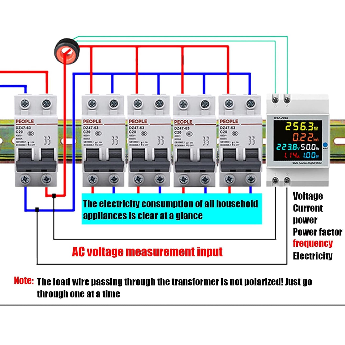 Colourful Household Intelligent Consumption Monitor