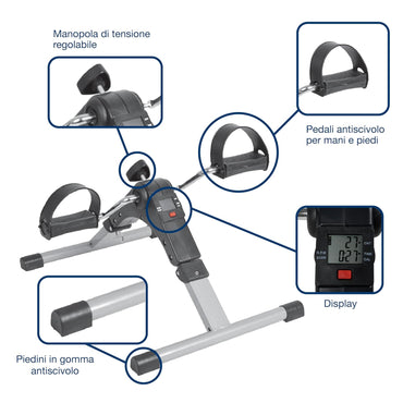 GIMA 43151 Folding Pedal Exerciser with Display