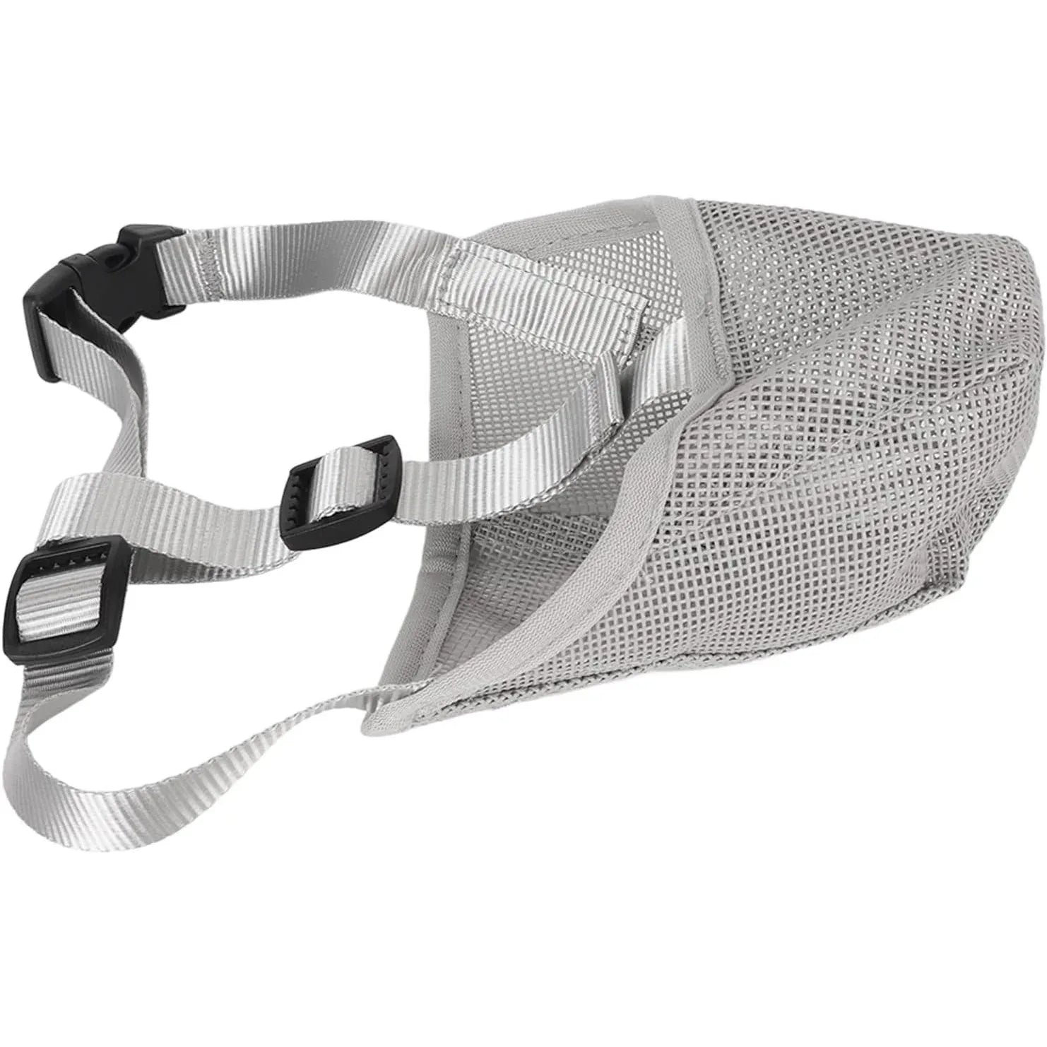 Adjustable Breathable Mesh Dog Muzzle: Anti-Bite, Chew, Lick, Training, Gray - Gomix Brands Outlet