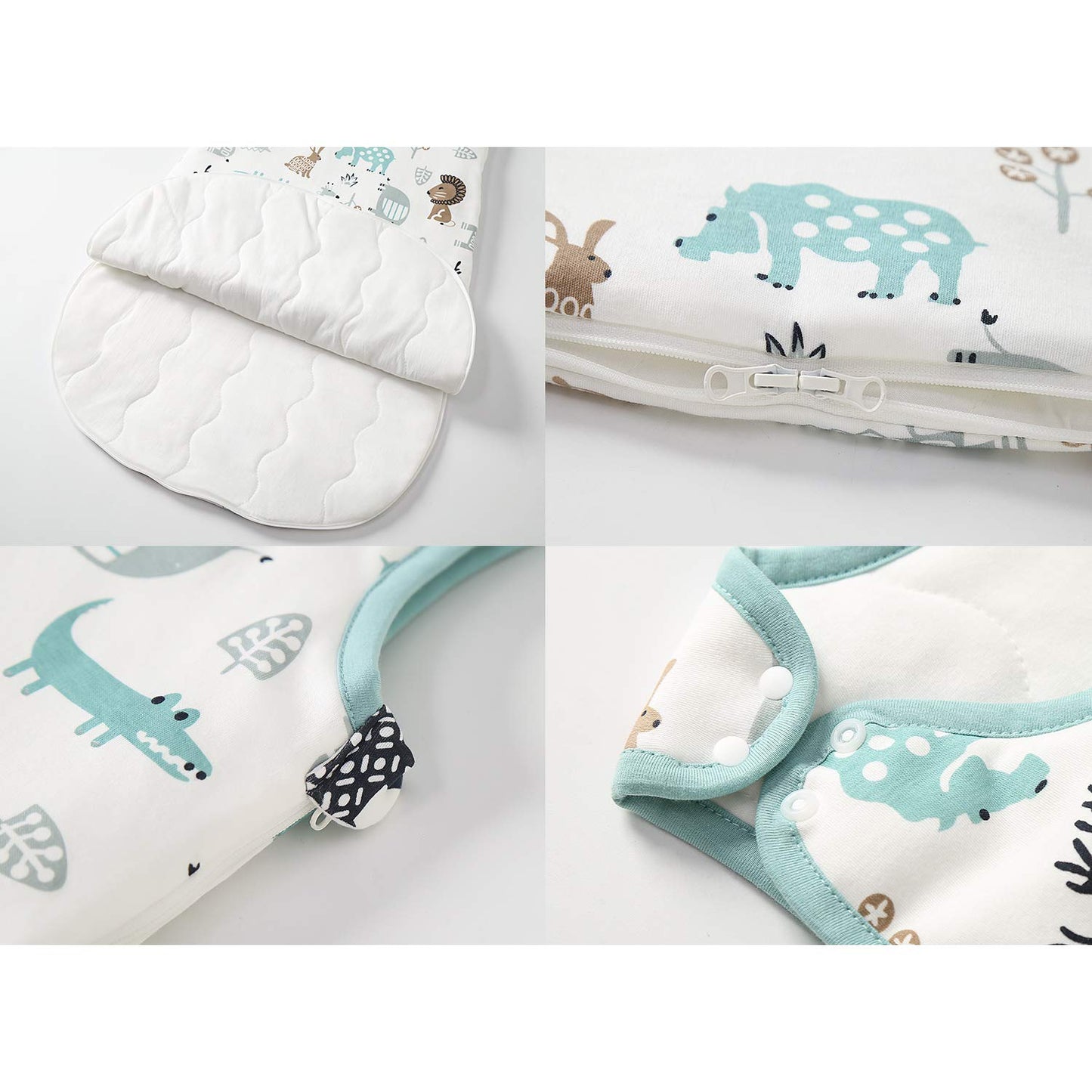 Mosebears 2.5 Tog Cotton Baby Winter Sleeping Bag Soft Adjustable