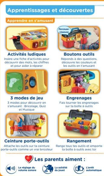 VTech Interactive Kids Tool Set with Belt, 11 Accessories