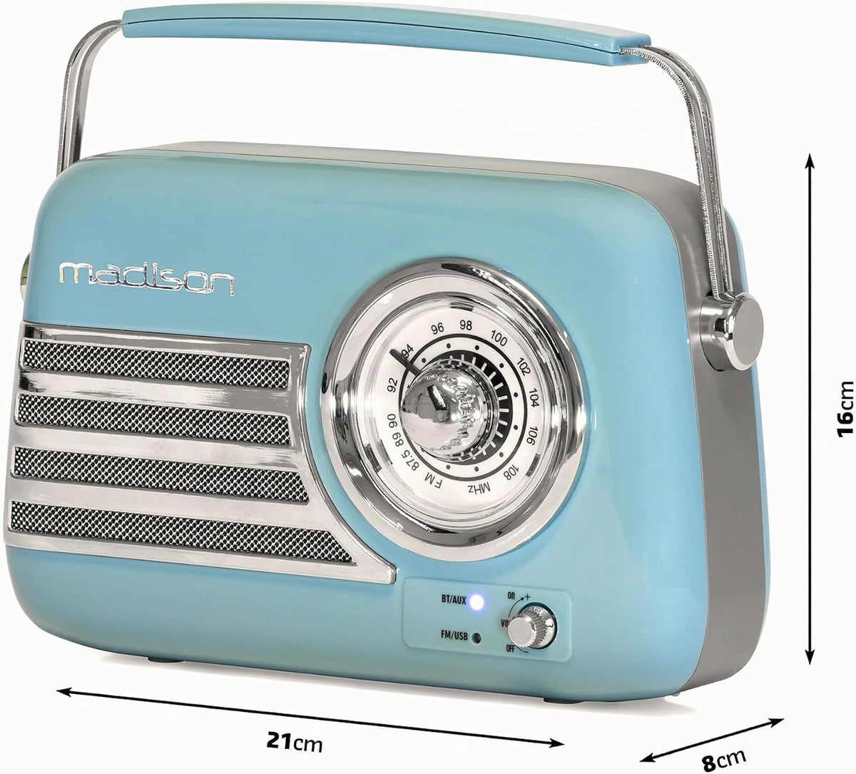 Madison Freesound-VR40BLU Retro Radio 30W