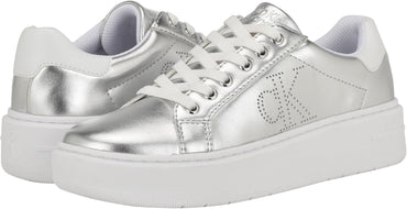 Calvin Klein Women's DAILI Lace-Up Platform Sneaker - Stylish Faux Leather Comfort