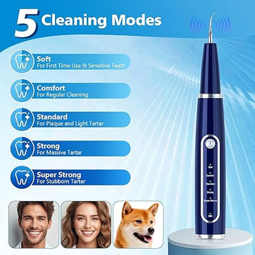 SILRIVES Ultrasonic Dental Scaler Plaque Remover 5 Modes