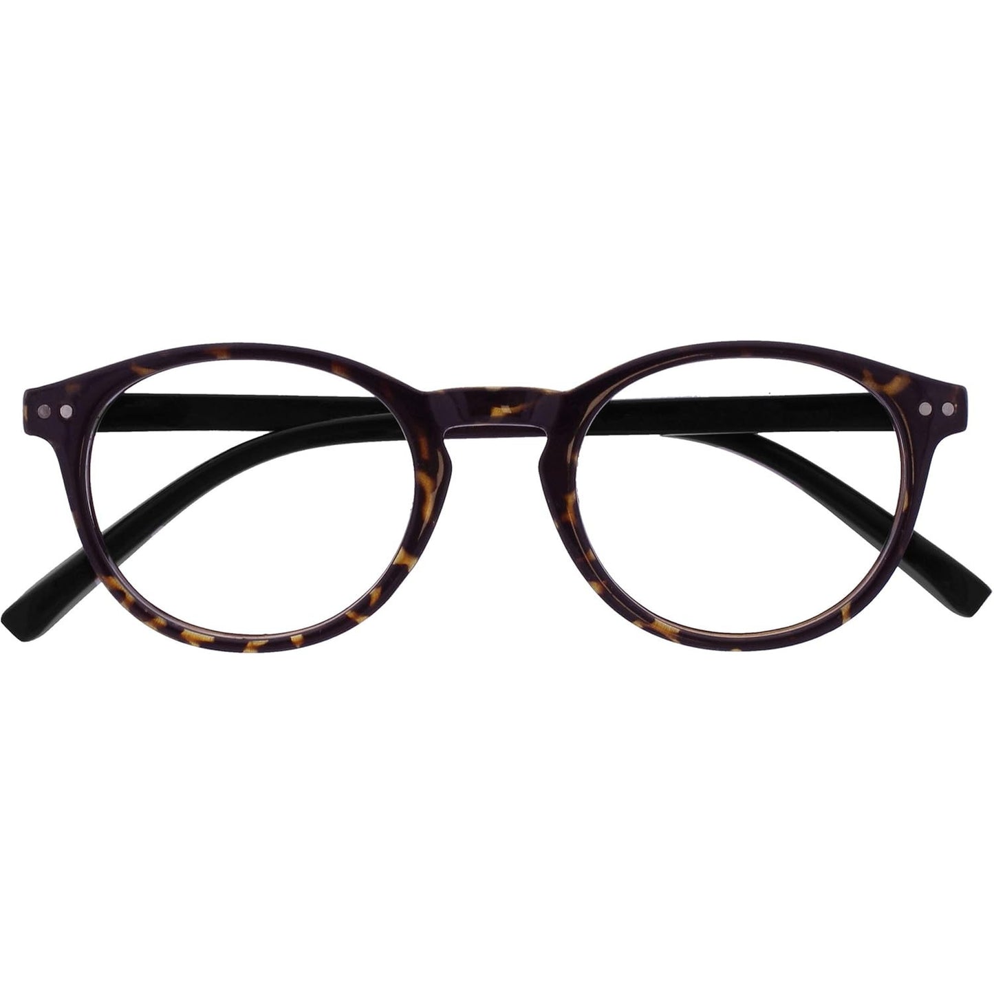 OPULIZE Zen Small Round Tortoiseshell Reading Glasses with +1 Diopter