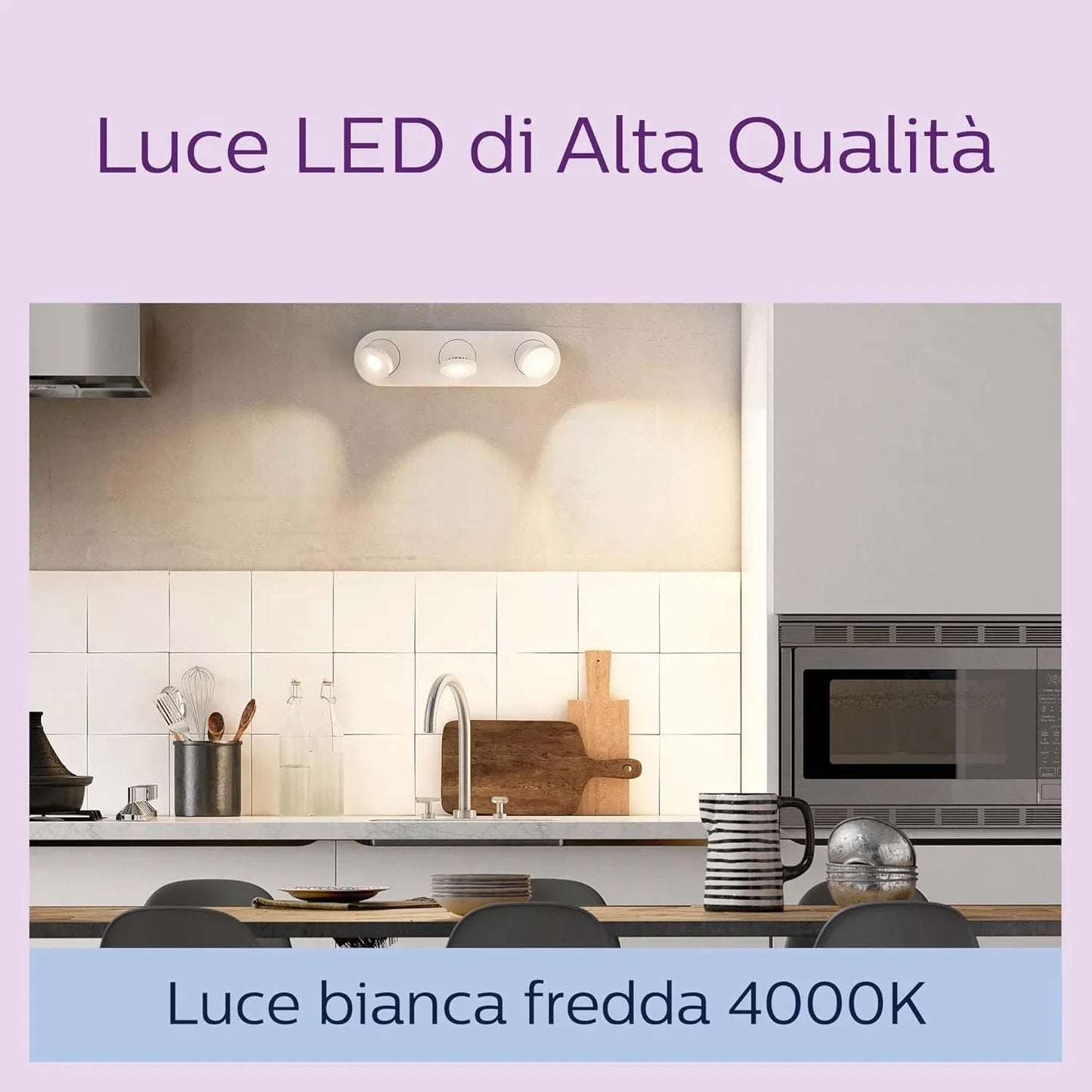 Philips LED Classic GU10 Spot Bulb 3‑Pack Cool White 4000K / 2700k - Gomix Brands Outlet