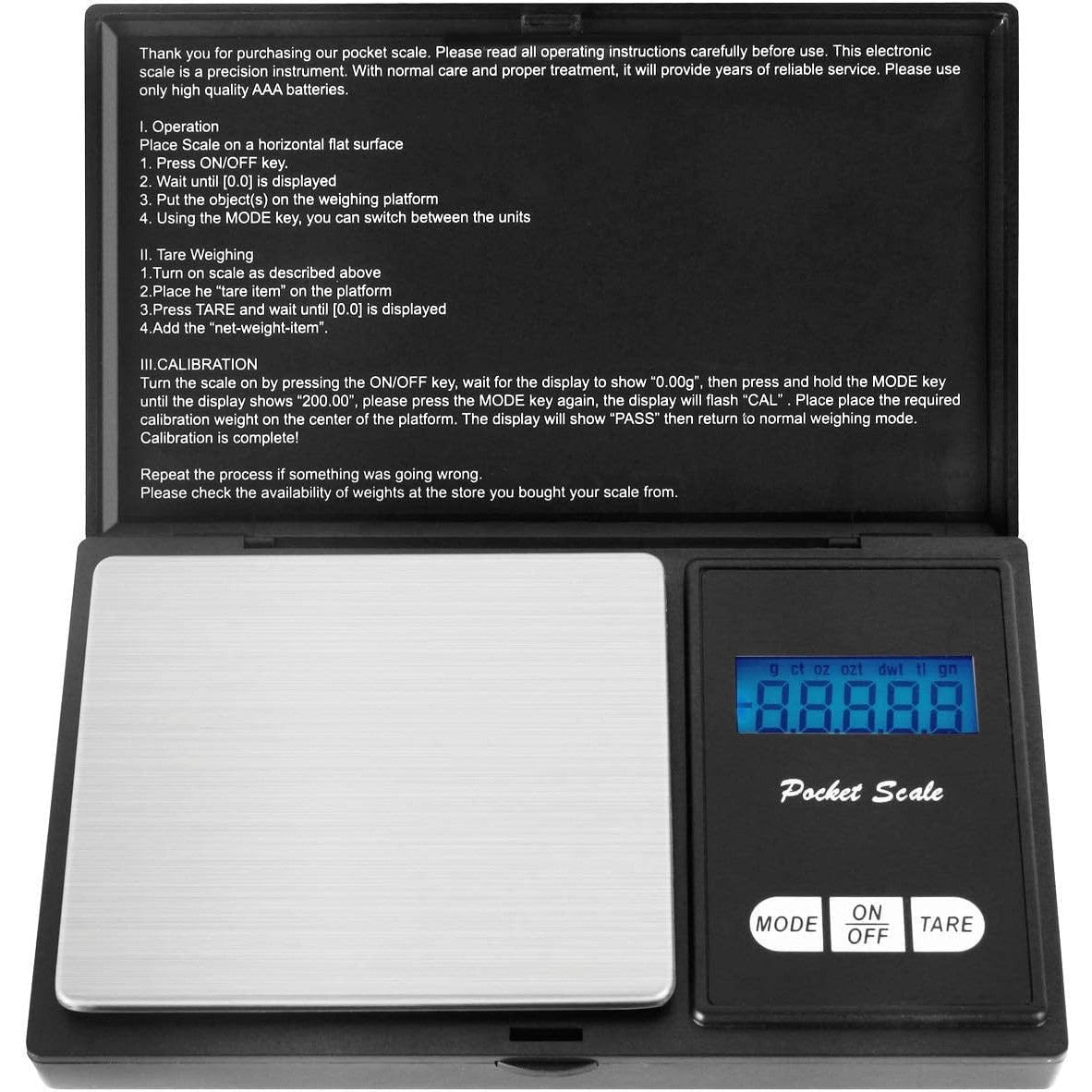 Foraco 500g Pocket Digital Scale with 0.01g Precision, Black