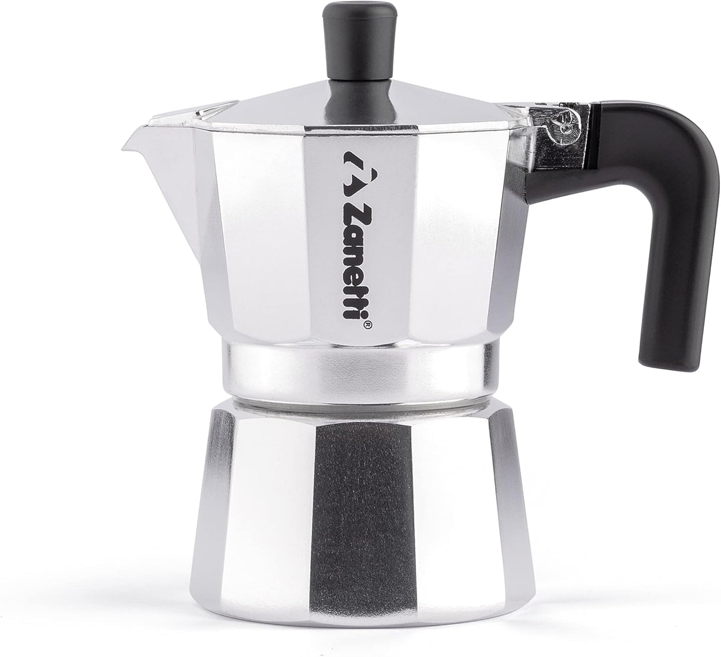 Zanetti Mama Aluminium Espresso Maker – 1‑Cup Moka Pot with Anti‑Drip