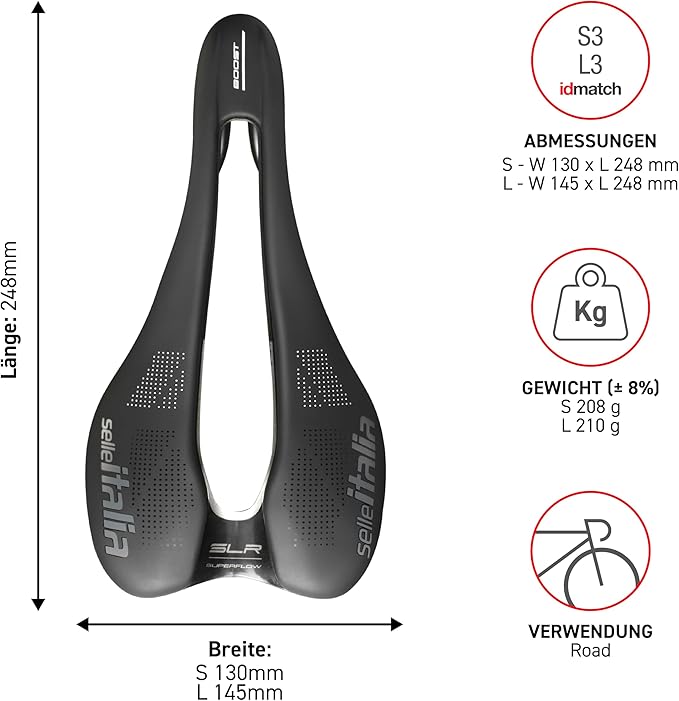 Selle Italia SLR Boost TM Superflow - Fahrradsattel mit klassischem SLR-Design