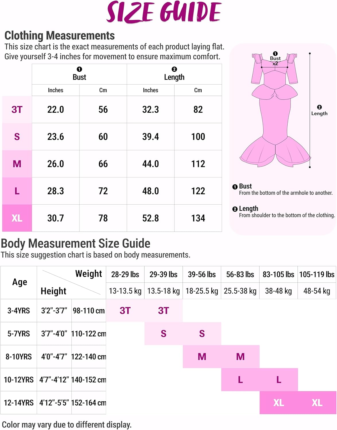 Spooktacular Creations Mermaid Costume for Girls with Wig and Headband