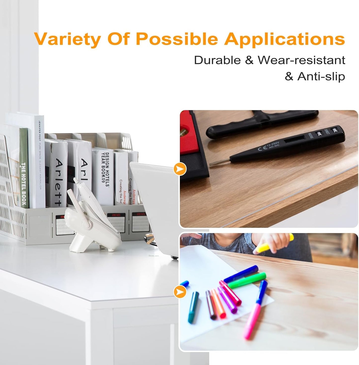 WOLTU Transparent 1mm PVC Table Film Waterproof 80x120