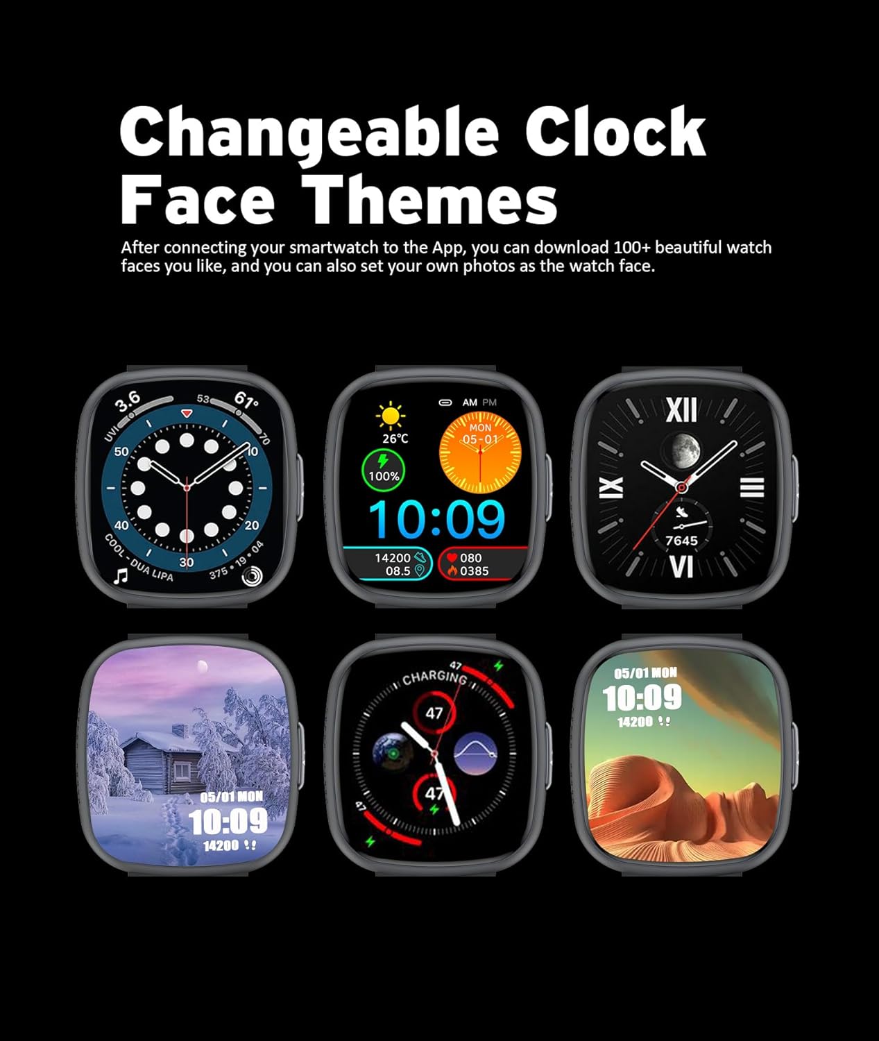 Waterproof 1.72" HD Smartwatch with 100+ Fitness and Health Tracking
