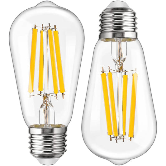 E27 LED ST58 Edison Bulbs: 12W Retro Style Globe Filament Warm White - Gomix Brands Outlet