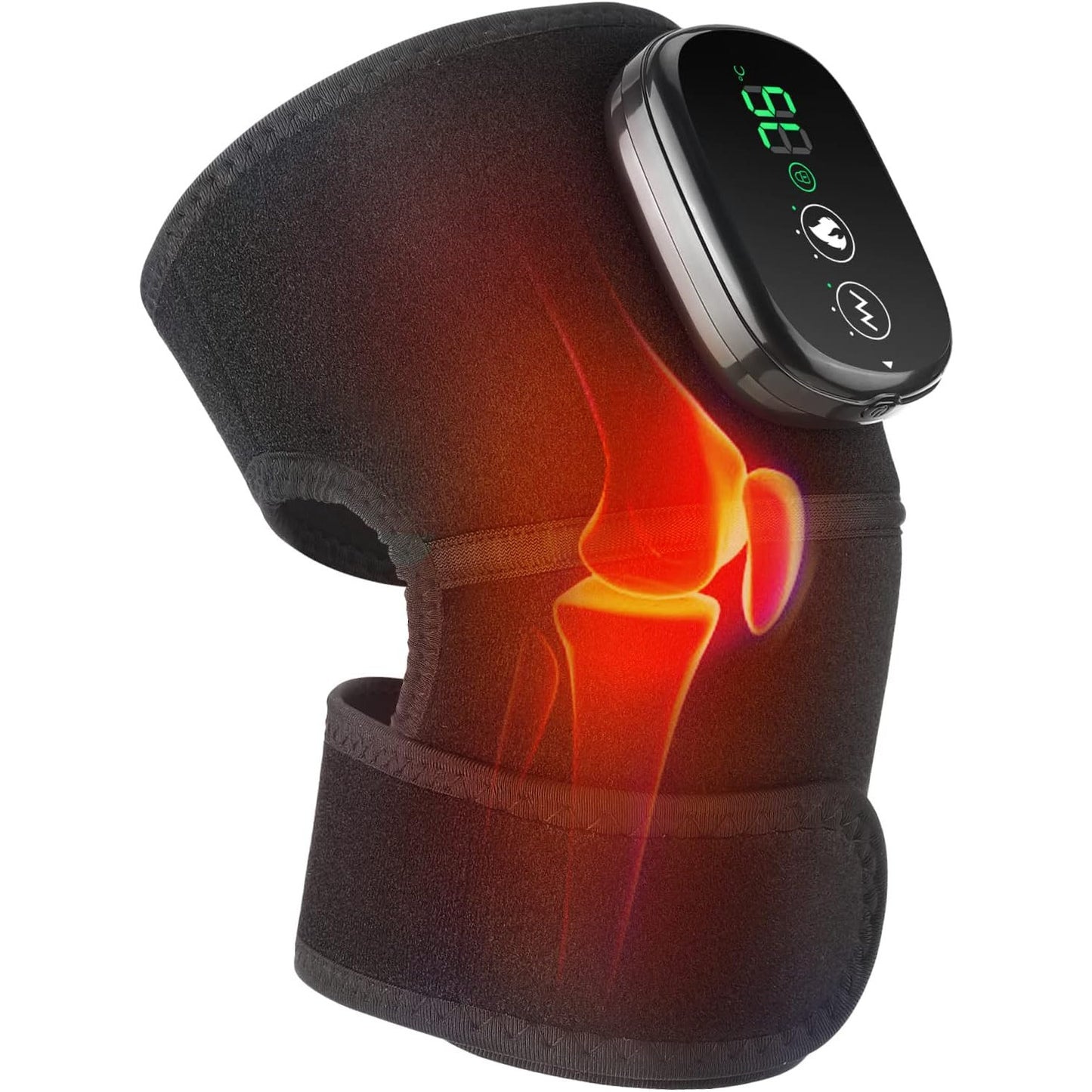 MOAJAZA Cordless Heated Knee Brace with Vibration Massage