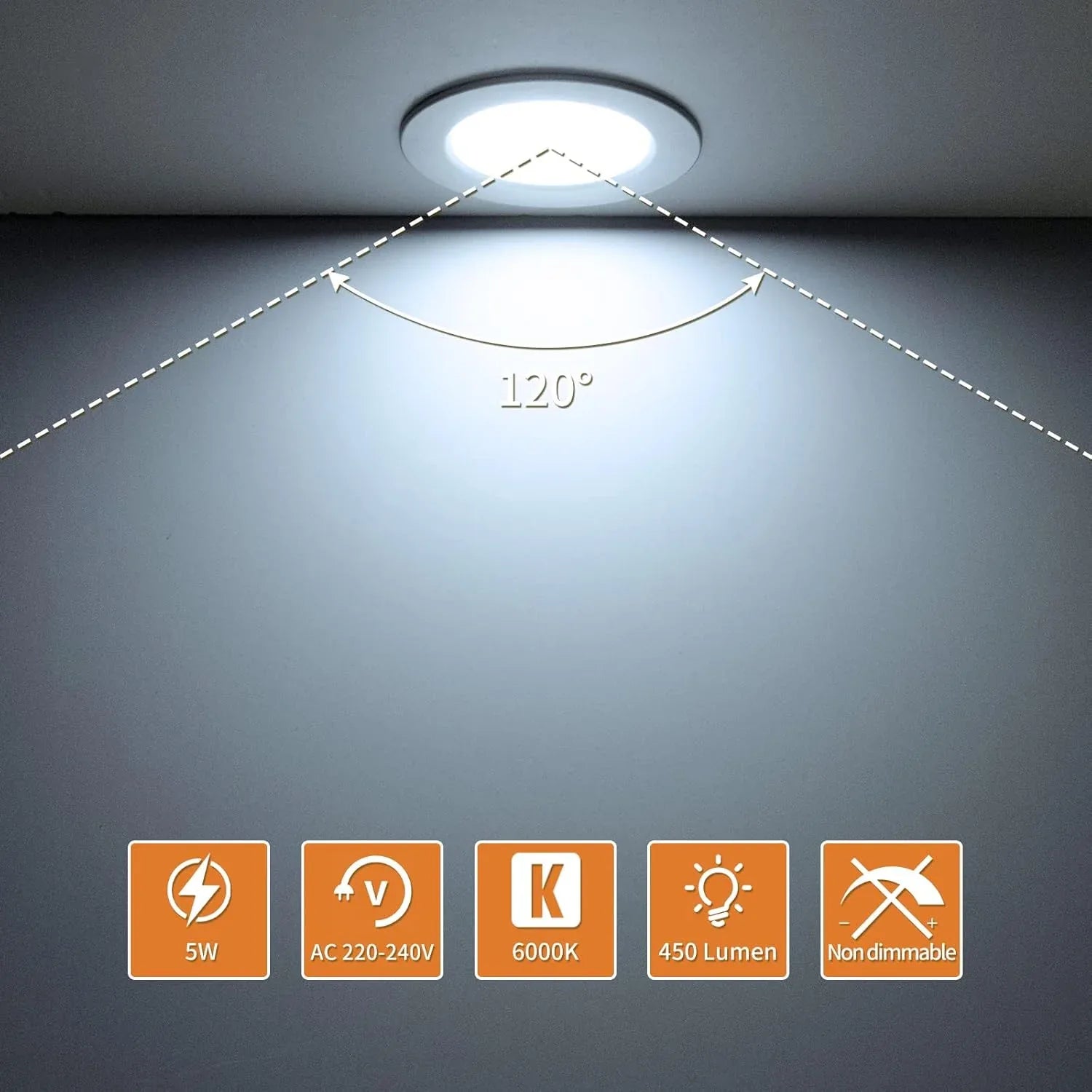 Tomosu 5W 6000K Slim LED Recessed Ceiling Light 6 Pack - Gomix Brands Outlet