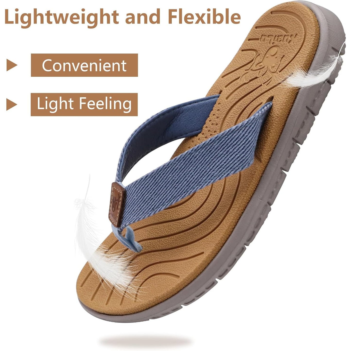 KuaiLu Women's Non-Slip Flip Flop Sandals for Summer Comfort
