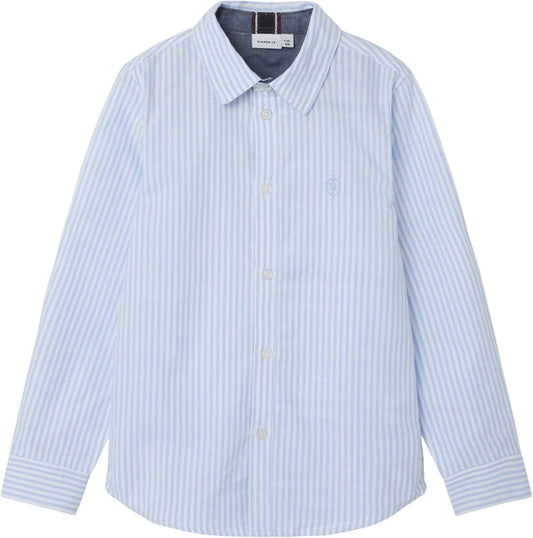 NAME IT Boys' Premium Soft Cotton Casual Button-Down Long Sleeve Shirt