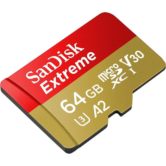SanDisk 64GB Extreme microSDXC Card with Adapter - 160MB/s