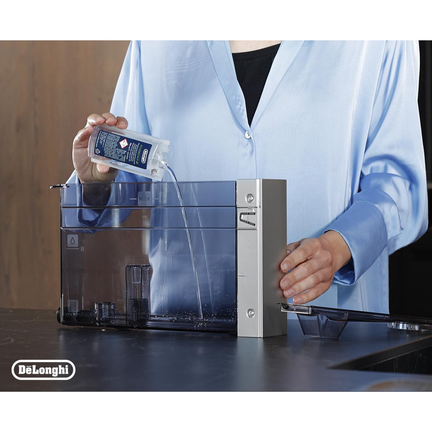 De'Longhi EcoDecalk 100ml Eco-Friendly Natural Limescale Coffee Machine Descaler