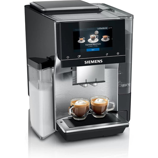 Siemens EQ.700 TQ707D03 Premium Built‑In Coffee Machine in Black/Silver