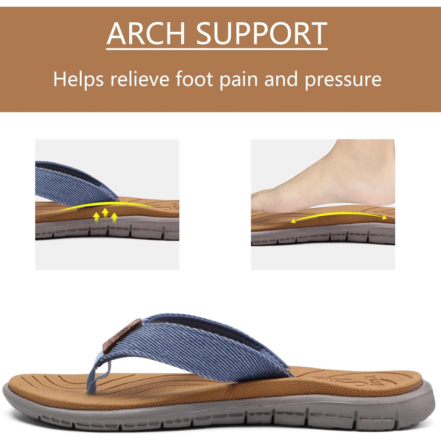 KuaiLu Women's Non-Slip Flip Flop Sandals for Summer Comfort