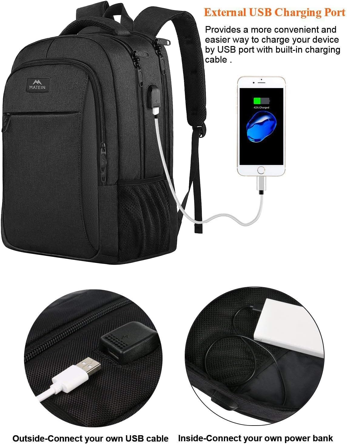 MATEIN 15.6 Inch Laptop Rucksack
