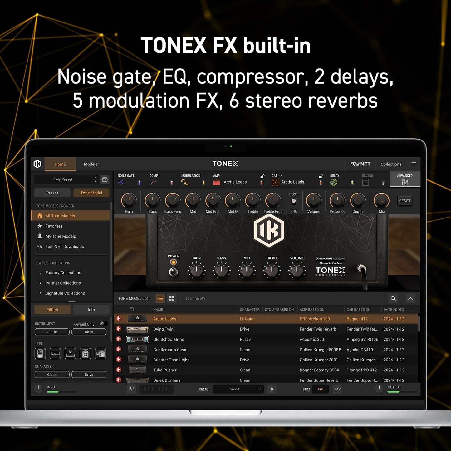 IK Multimedia TONEX AI-Powered Multi-Effects Pedal with 150 Presets