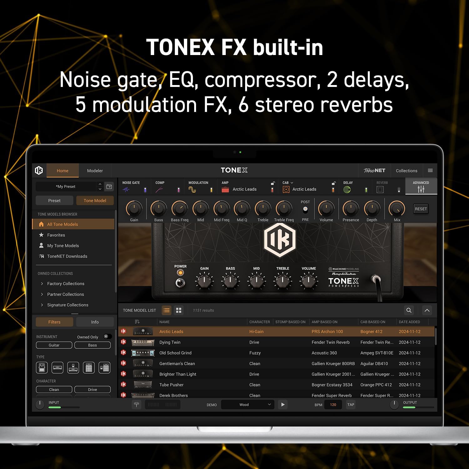 IK Multimedia TONEX AI-Powered Multi-Effects Pedal with 150 Presets