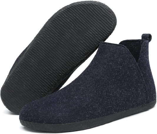 Mishansha Warm Felt Anti‑Slip Dark Blue Slippers Size 36