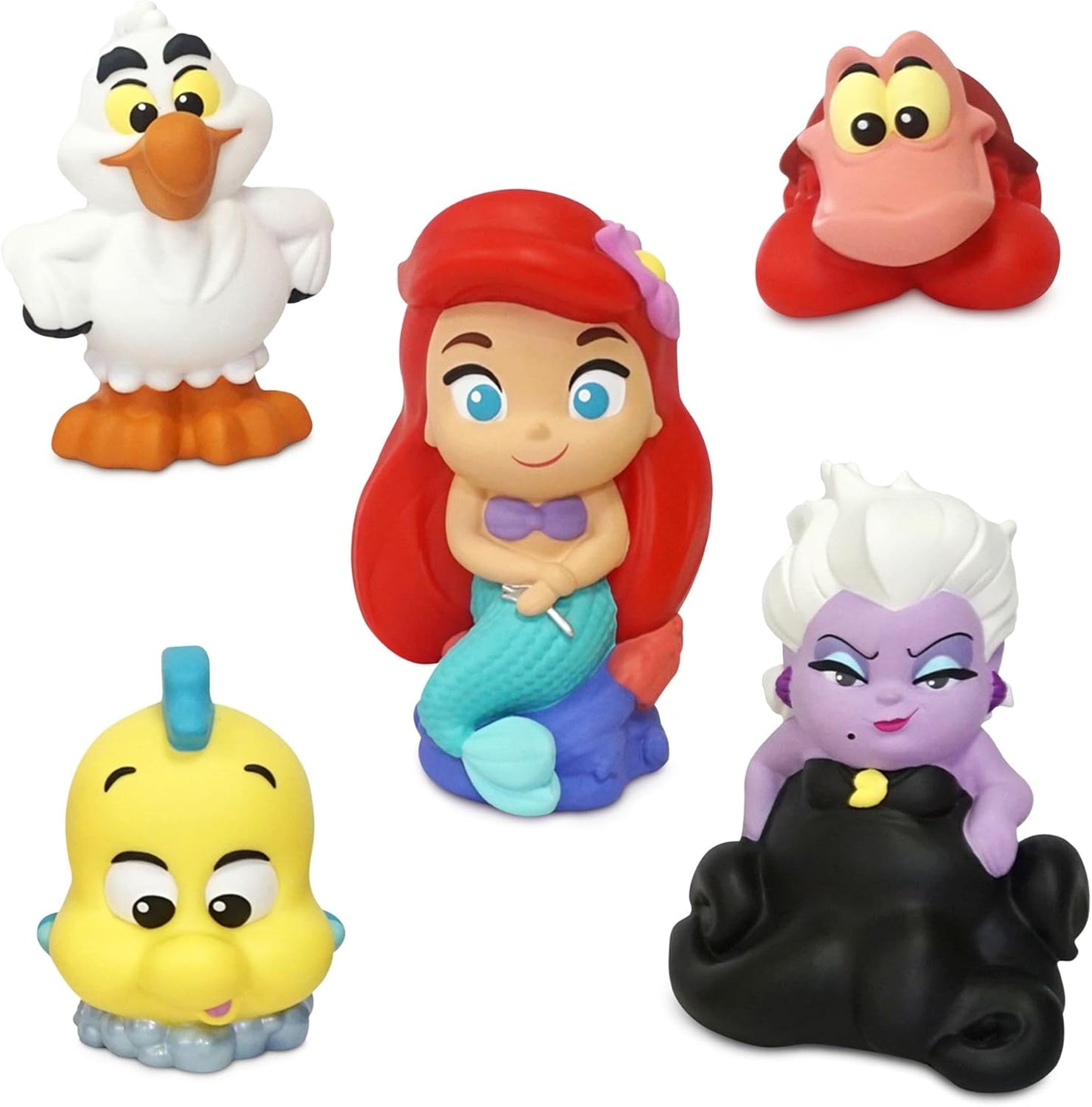 Disney Ariel Mermaid 5-Piece Bath Toy Set with Bucket