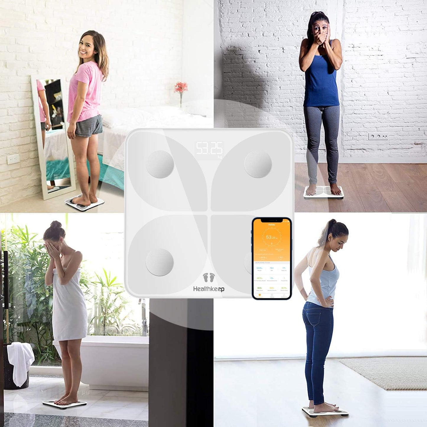Healthkeep Smart Body Fat Scale with Bluetooth and App