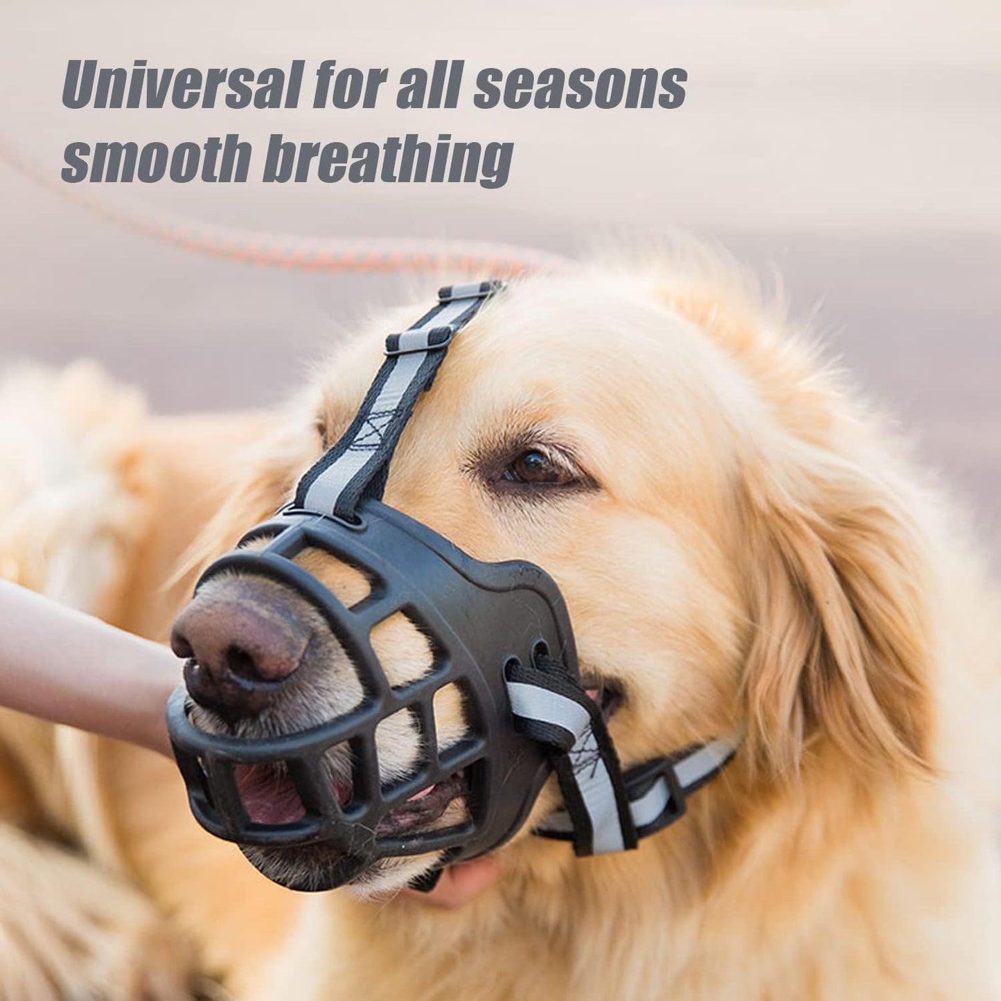 Soft Silicone Basket Dog Muzzle - Prevents Biting, Barking, Chewing