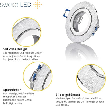 Sweet-LED IP44 Aluminium Recessed Spotlight Frame - Gomix Brands Outlet