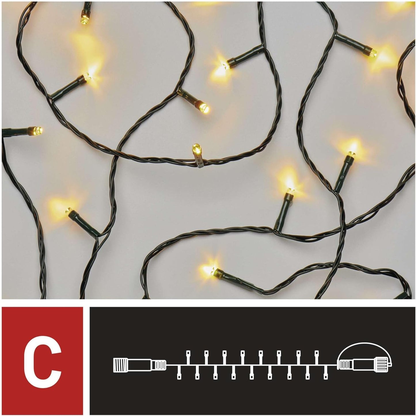 EMOS Connect System 16.4 ft 50 LED Warm White Fairy Lights Extension