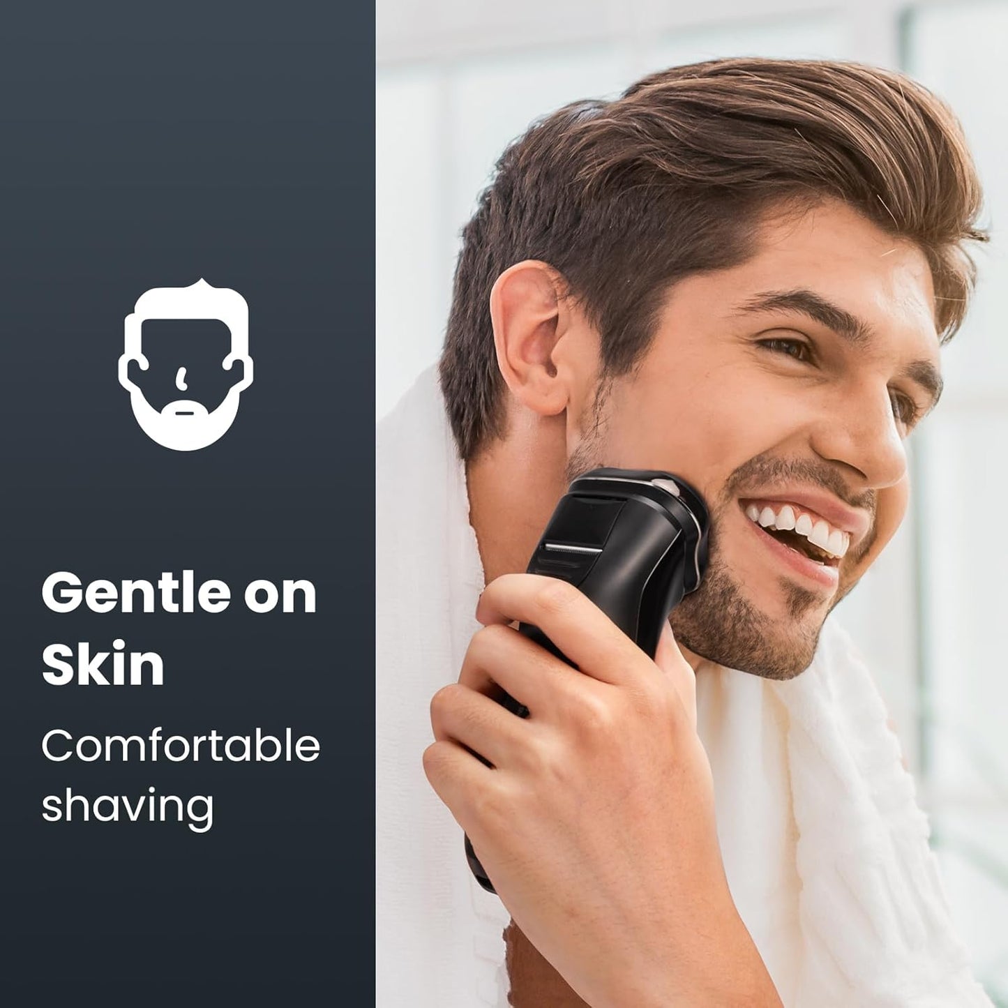 Kayeeno 65,000 RPM Cordless Wet/Dry Electric Razor with Pop‑up Trimmer
