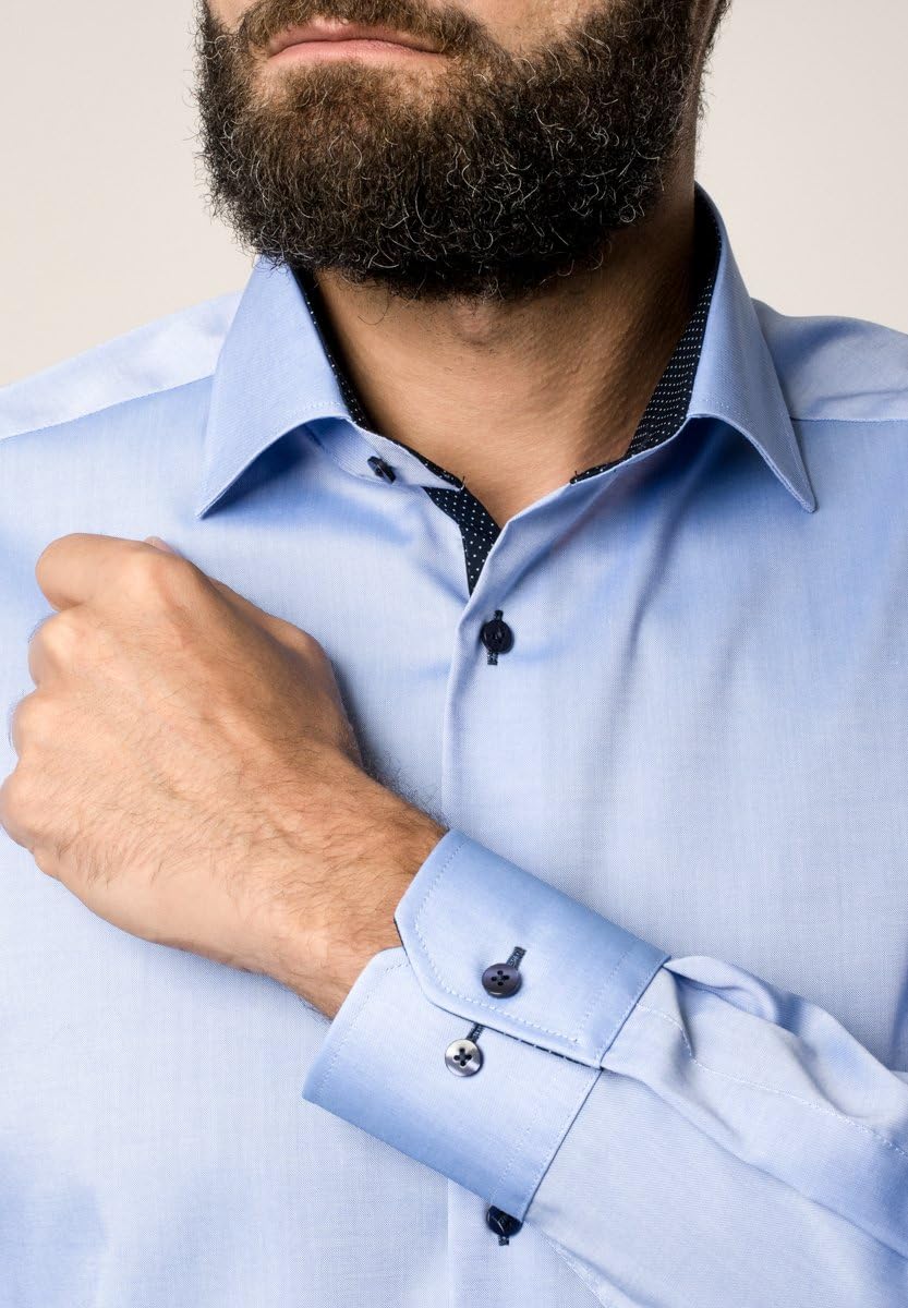 Eterna Men's Pinpoint Oxford Modern Fit Dress Shirt