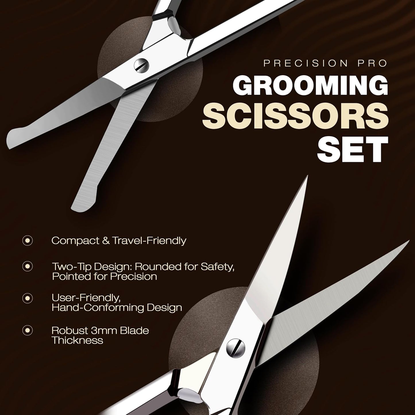 Utopia Care Stainless Steel Eyebrow & Nose Hair Scissors – Silver
