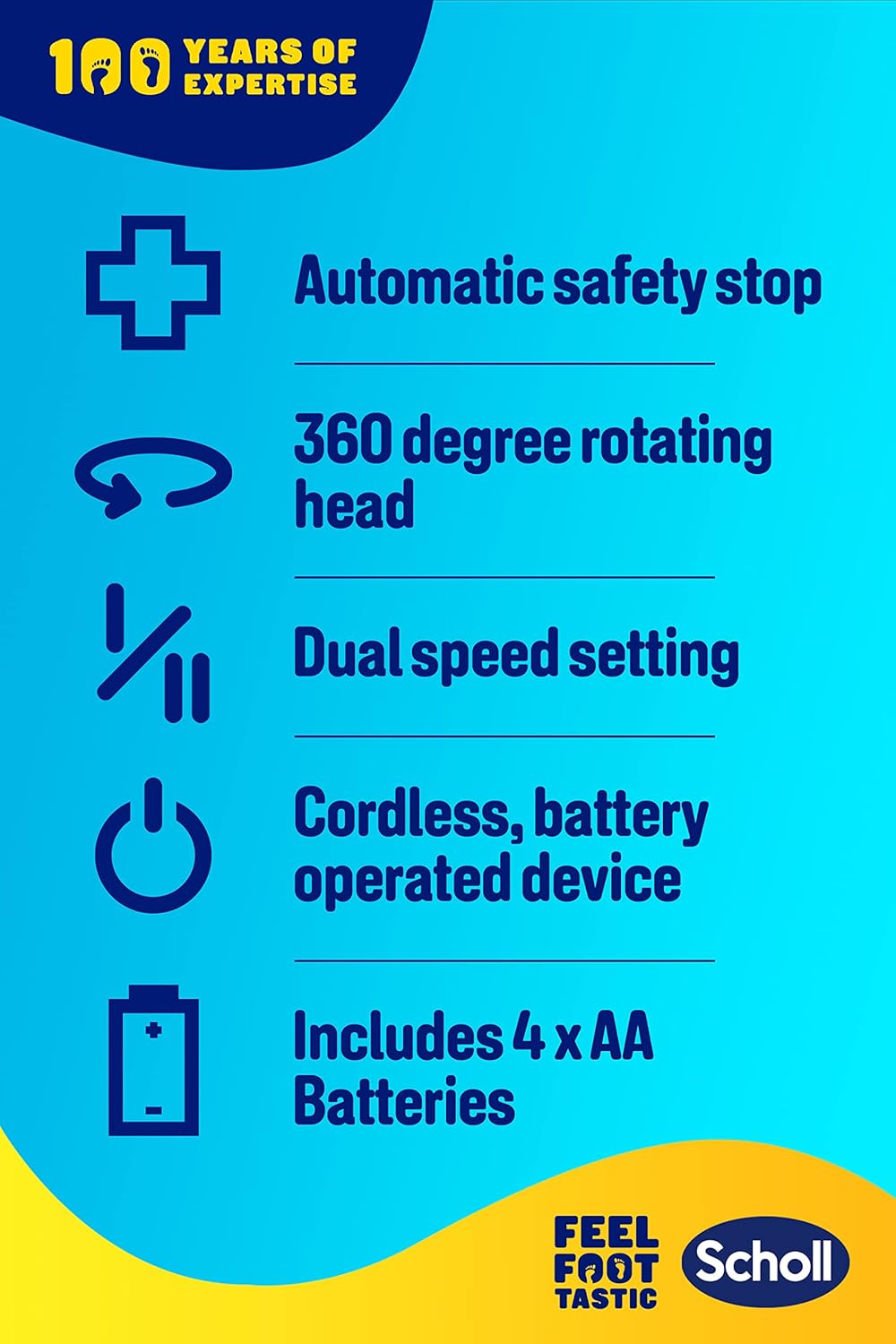 Scholl Velvet Smooth Electric Foot File with Cracked Heel Roller