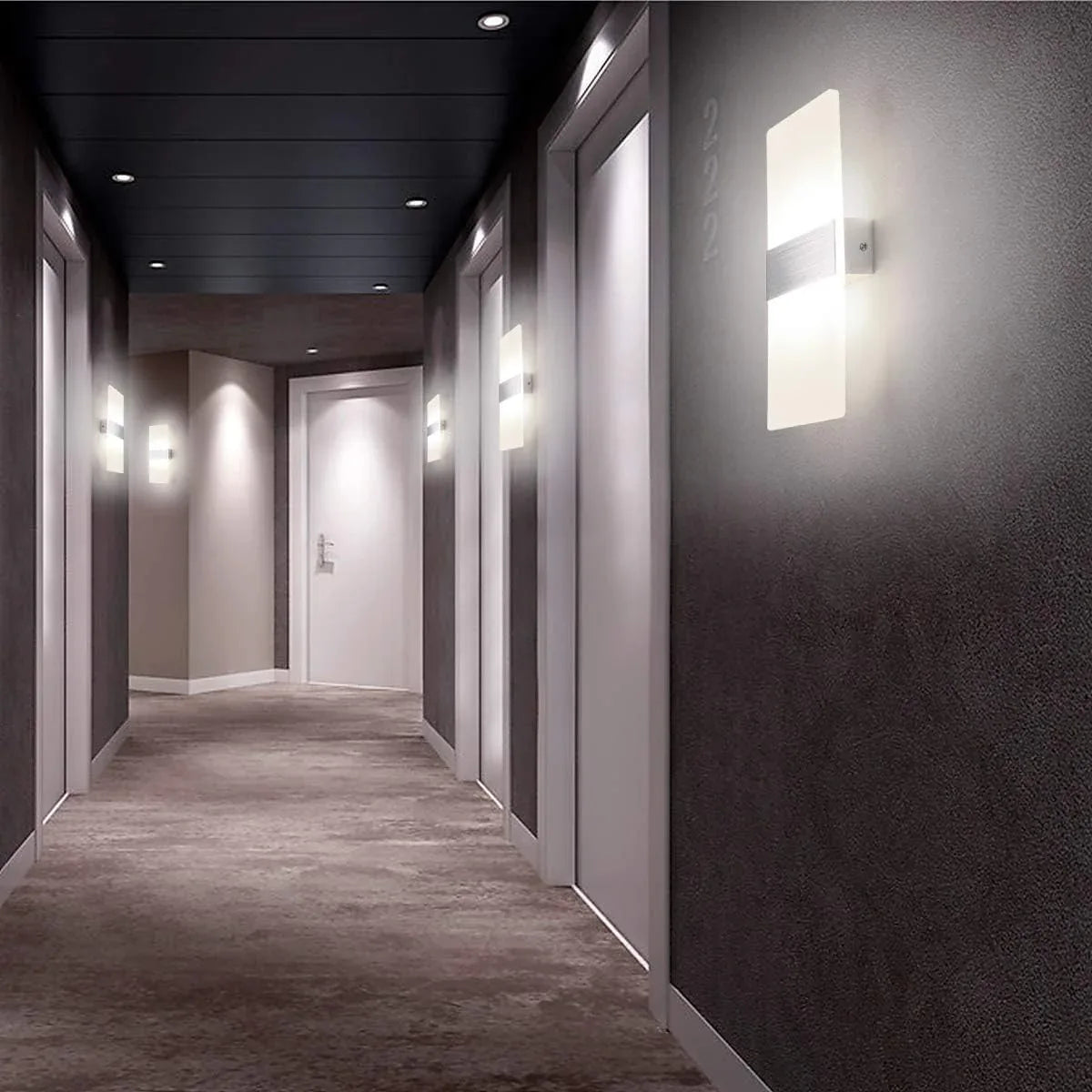 Klighten 4-Pack LED Wall Light, 12W Acrylic Aluminum, Natural White - Gomix Brands Outlet