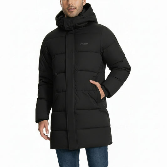 Waterproof Insulated Men's Long Winter Coat with Hood