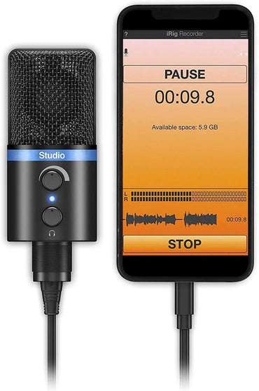 IK Multimedia iRig Mic Studio Portable Large-Diaphragm USB Microphone - Gomix Brands Outlet