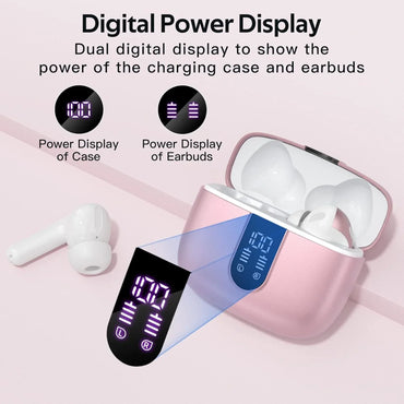 TAGRY X08 Bluetooth Wireless Earbuds with 60H Playtime LED Display - Gomix Brands Outlet