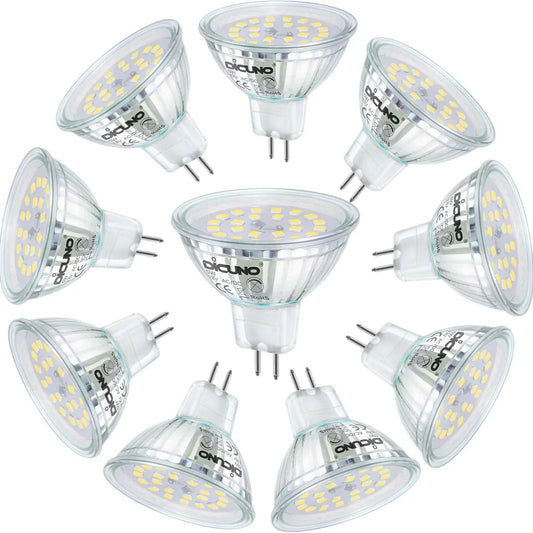 DiCUNO 5W MR16 LED Bulb 6000K Daylight White GU5.3 10-Pack - Gomix Brands Outlet