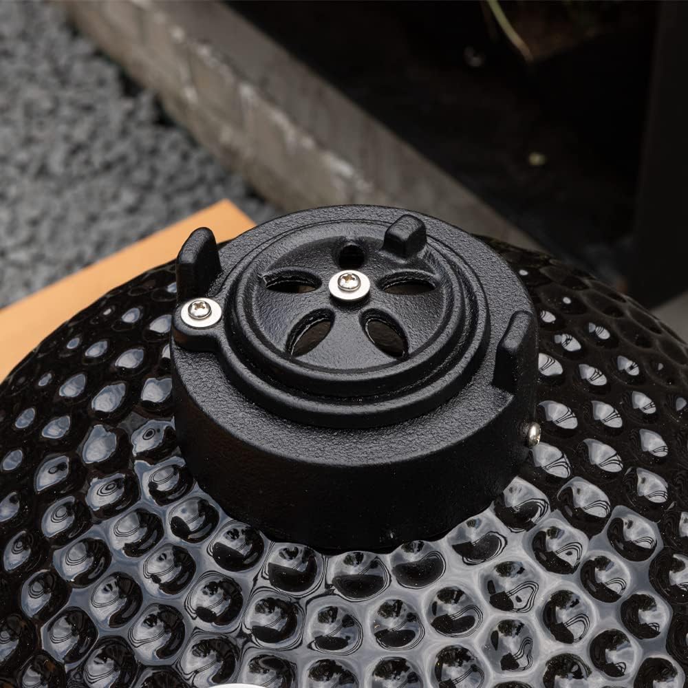 BluMill Ceramic Kamado Barbecue with Lid, Ventilation, Thermometer