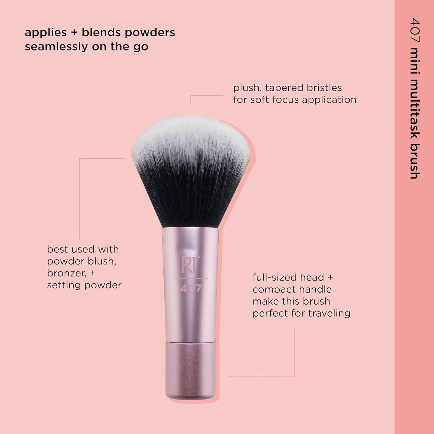 Real Techniques Mini Travel Brush for Blush, Bronzer & Powder
