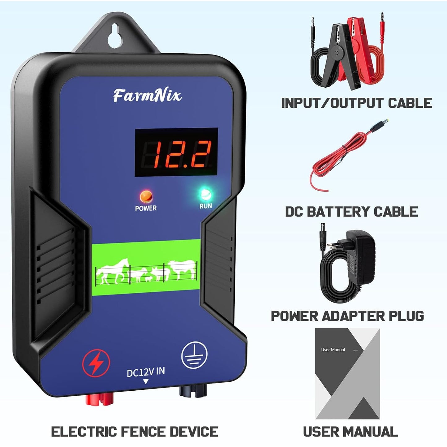 FarmNix 15KM High Voltage Electric Fence Controller 2J